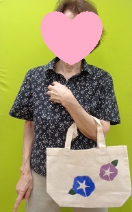 　　　　『朝顔』のトートバックでお出掛け♪