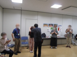 授賞式。職員の手作りメダルを授与させていただいています！