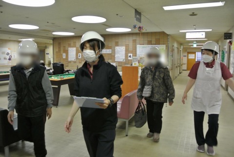 避難の様子です