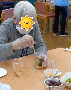 丁寧に盛り付け