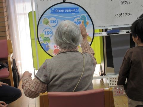 保育園児と協力して、何点とれたかな？