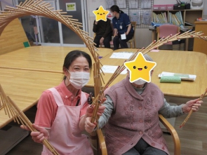 南京玉すだれでハートマーク♡