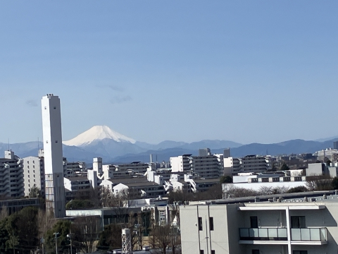 訪問途中、とてもキレイに富士山が見えました！