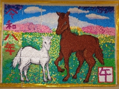 毎年恒例、「干支の壁面」です。お客様と作りました。今年は特に力作です!