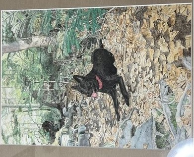 八ヶ岳でのワンちゃんの絵です